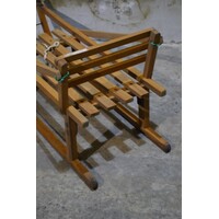 thumb-Avento houten slee met Rawstyle rugleuning – Beukenhout met stalen glijders-7