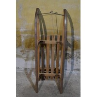 thumb-Avento houten slee met Rawstyle rugleuning – Beukenhout met stalen glijders-8