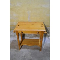 thumb-Grenenhouten wastafeltje – Retro tweedehands met lade en ophangbeugels-3