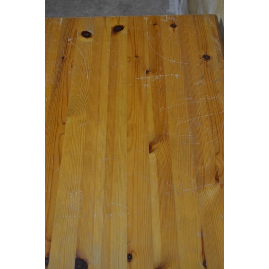 Grenenhouten wastafeltje – Retro tweedehands met lade en ophangbeugels-6