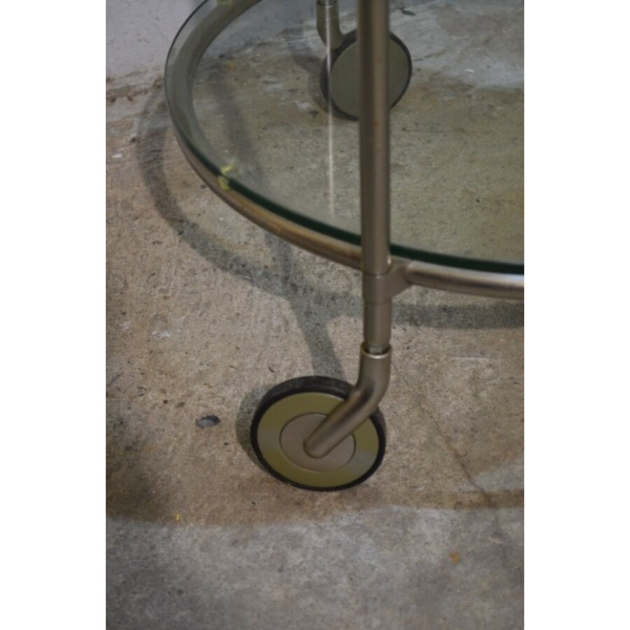 IKEA STRIND bijzettafel – Metaal en glas op wieltjes, design Ehlén Johansson-2