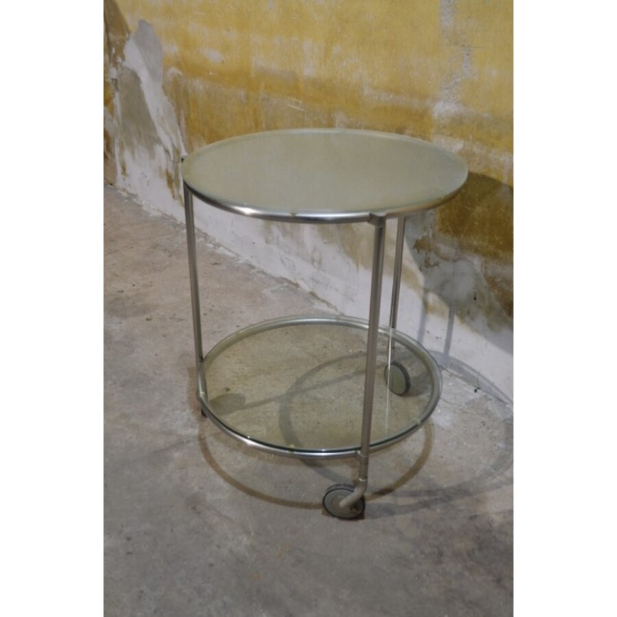 IKEA STRIND bijzettafel – Metaal en glas op wieltjes, design Ehlén Johansson-4