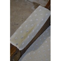 thumb-Eiken armfauteuil – Met webbing en stoffen zitting, vintage model-4