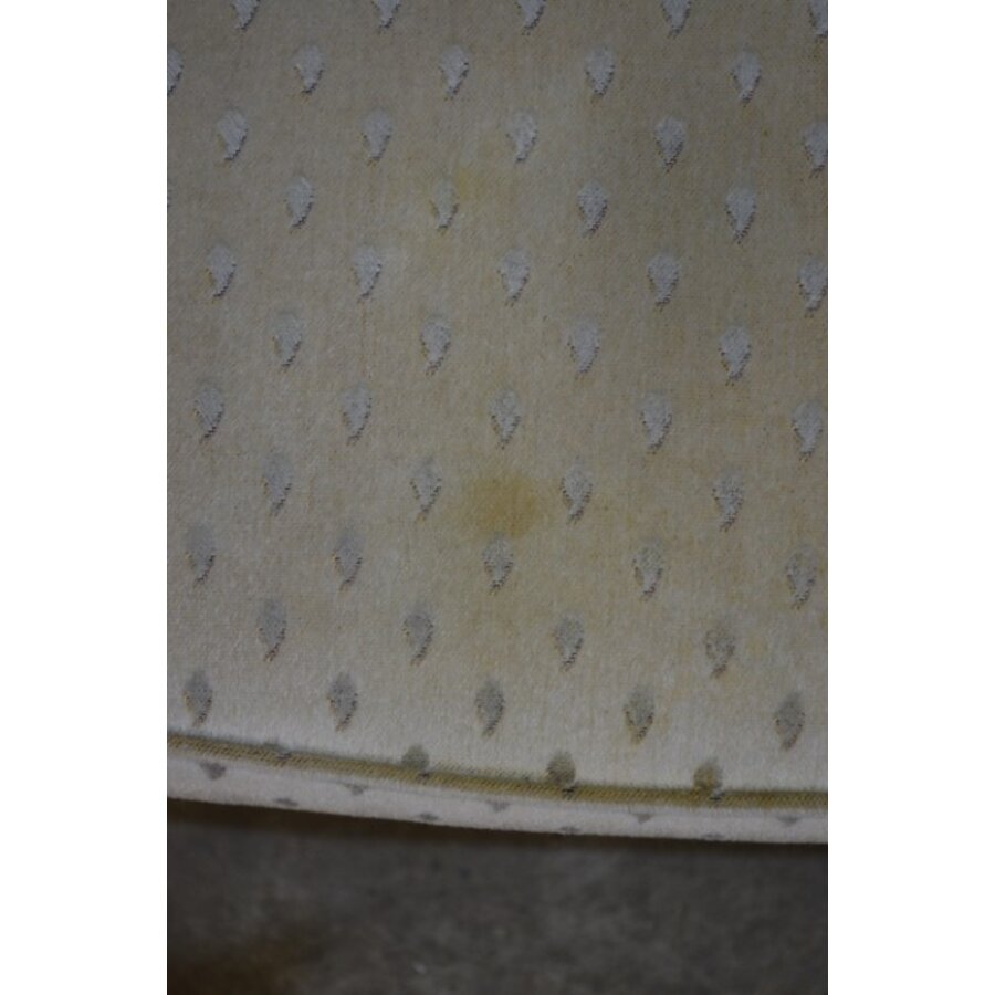 Eiken armfauteuil – Met webbing en stoffen zitting, vintage model-5