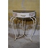 LoodsVol, Tweedehands Beliani COGGIA sidetable – Halfronde metalen wandtafel met lade