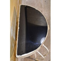 thumb-Beliani COGGIA sidetable – Halfronde metalen wandtafel met lade-5