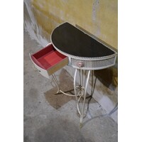 thumb-Beliani COGGIA sidetable – Halfronde metalen wandtafel met lade-7