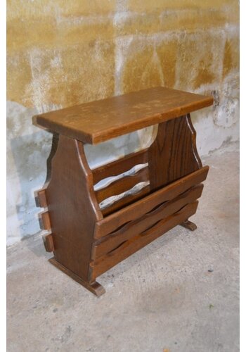 Eiken lectuurbak tafeltje 