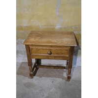 thumb-Donker eiken kastje met lade klein bijzetkastje nachtkastje-1