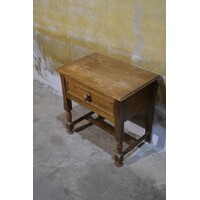 thumb-Donker eiken kastje met lade klein bijzetkastje nachtkastje-3