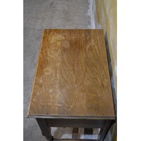 thumb-Donker eiken kastje met lade klein bijzetkastje nachtkastje-4