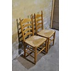 LoodsVol, Tweedehands Set van 2 knopstoelen blank eiken houten stoelen klassiek model