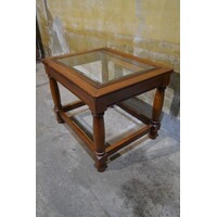 thumb-Mahonie salontafeltje met facet geslepen glazen blad klassiek-5