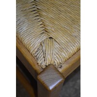 thumb-Set van 4 eiken stoelen met biezen zitting blank hout landelijk-9