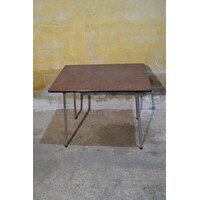 thumb-Retro eettafel jaren 60 formica blad houtlook met chromen poten-2