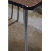 thumb-Retro eettafel jaren 60 formica blad houtlook met chromen poten-4