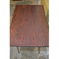 thumb-Retro eettafel jaren 60 formica blad houtlook met chromen poten-5