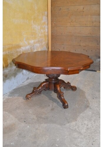 Mahonie barok salontafel 