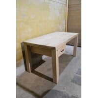 thumb-Massief eiken bureau white wash houten werkbureau-2