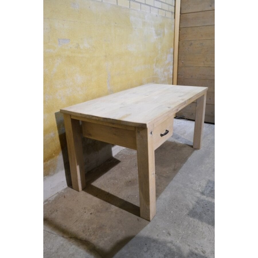 Massief eiken bureau white wash houten werkbureau-2