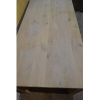 thumb-Massief eiken bureau white wash houten werkbureau-5