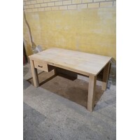 thumb-Massief eiken bureau white wash houten werkbureau-1