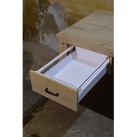 thumb-Massief eiken bureau white wash houten werkbureau-9