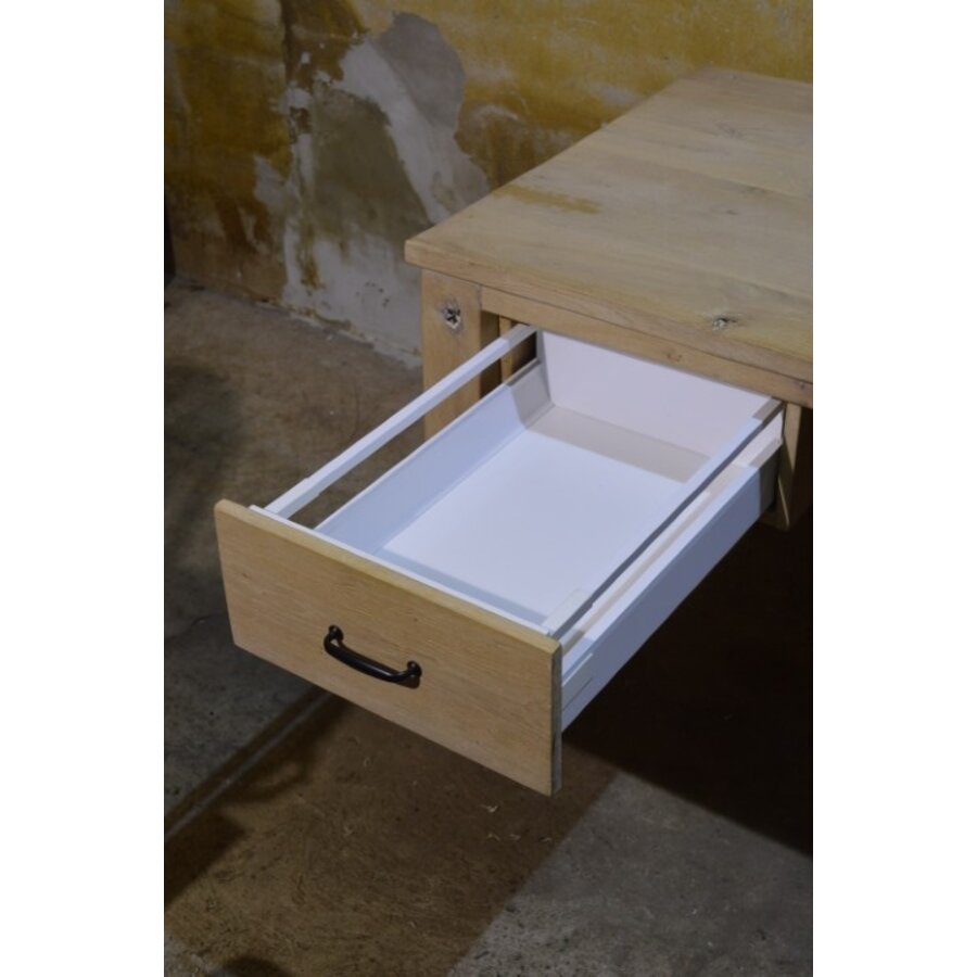 Massief eiken bureau white wash houten werkbureau-9