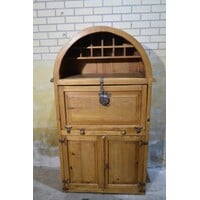 thumb-Antieke Mexicaanse grenen barkast wijnkast massief hout-1