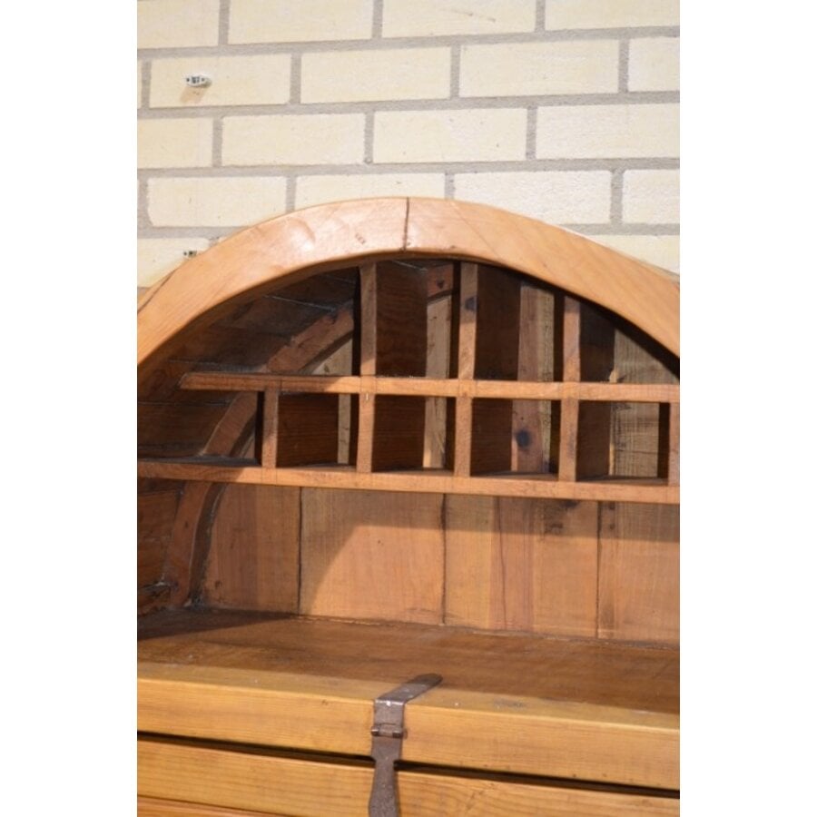 Antieke Mexicaanse grenen barkast wijnkast massief hout-3