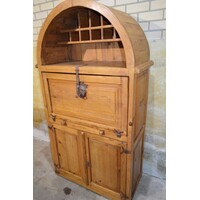 thumb-Antieke Mexicaanse grenen barkast wijnkast massief hout-4