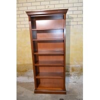 thumb-Eiken boekenkast met verstelbare schappen in mahonie kleur-2