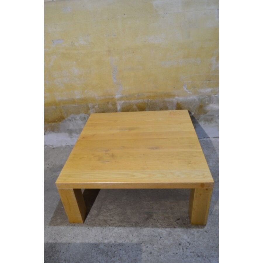 Vierkante massief eiken salontafel-3