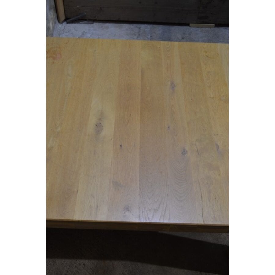 Vierkante massief eiken salontafel-8