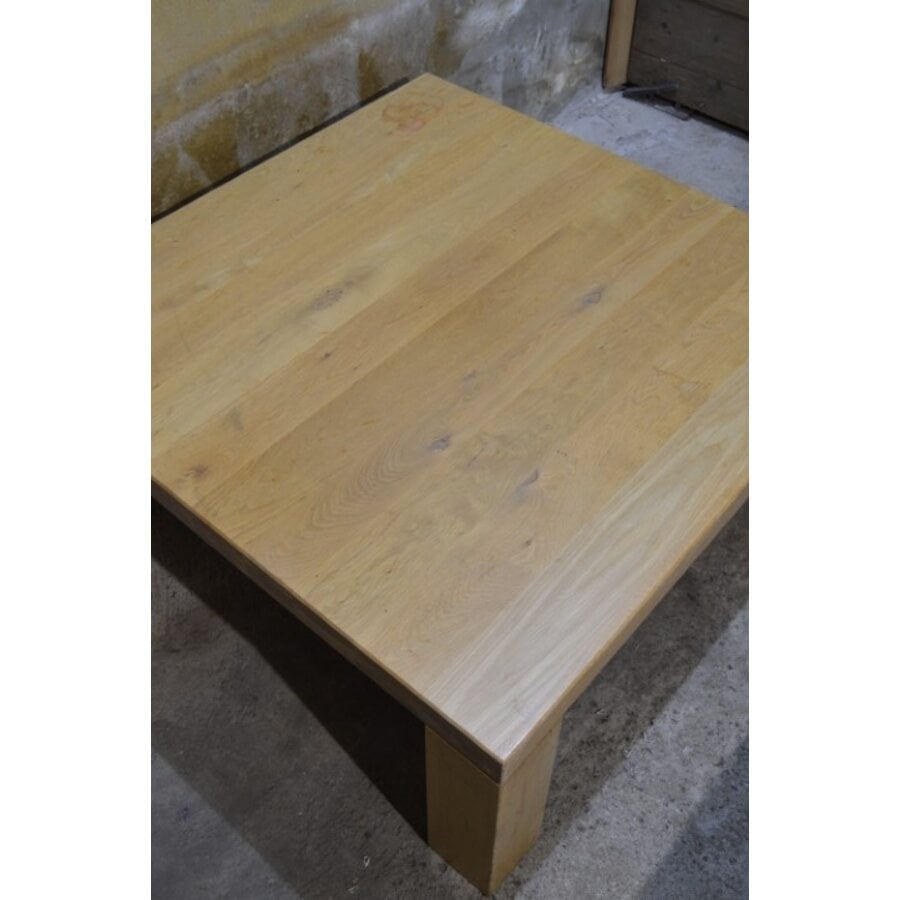 Vierkante massief eiken salontafel-9