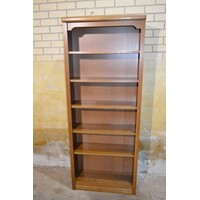 thumb-Donker eiken boekenkast met verstelbare schappen-3