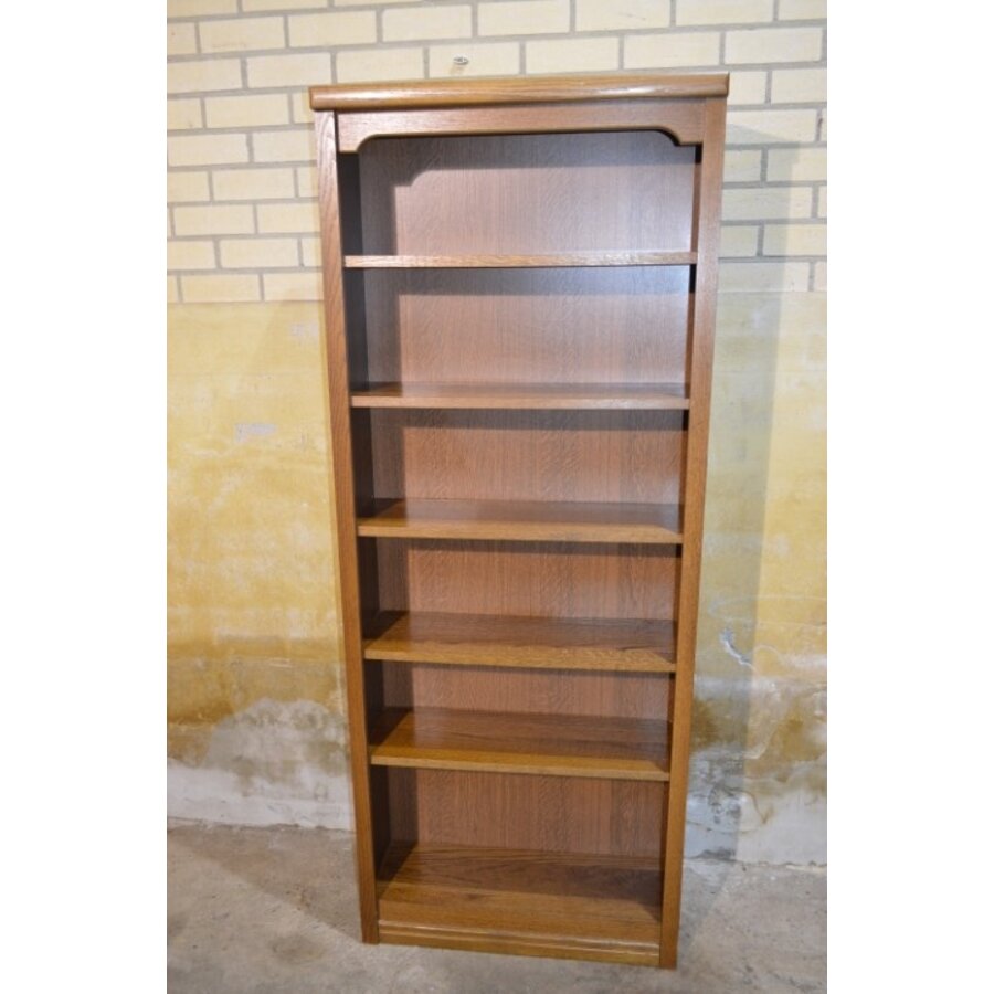 Donker eiken boekenkast met verstelbare schappen-3