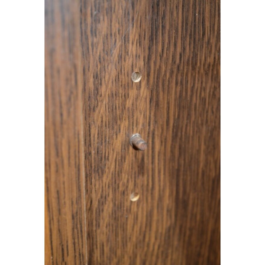 Donker eiken boekenkast met verstelbare schappen-4