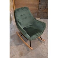 thumb-JANNIS schommelstoel groen met metalen frame en stoffen bekleding-1
