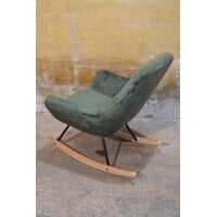 thumb-JANNIS schommelstoel groen met metalen frame en stoffen bekleding-7