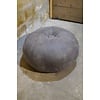 Nubuck poef rond 73 cm