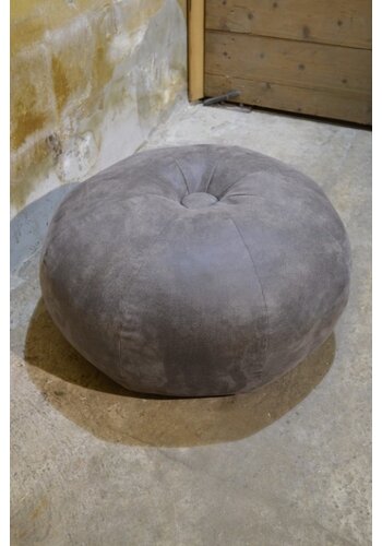 Nubuck poef rond 73 cm 
