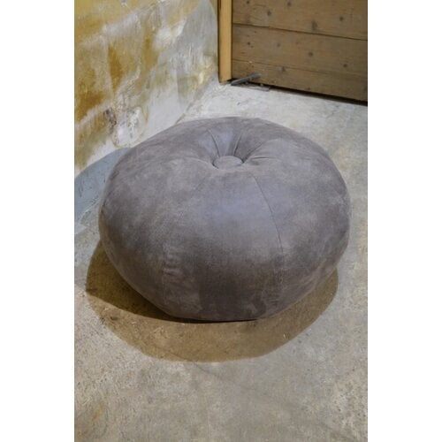 Nubuck poef rond 73 cm 