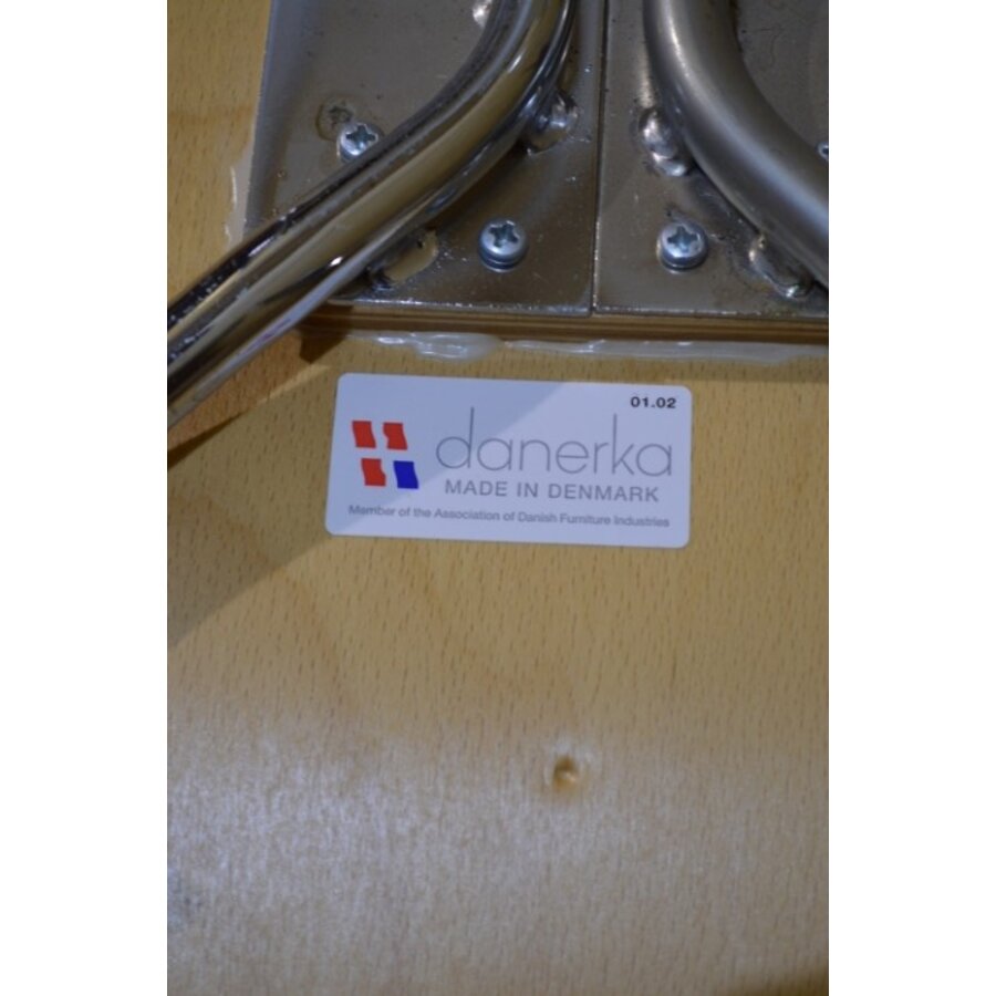 Set van 2 Deense Danerka stoelen – Vintage stapelbare eetkamerstoelen-6