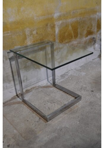 Gebra metalen bijzettafel glas 