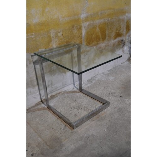 Gebra metalen bijzettafel glas 