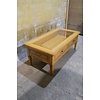 Salontafel eiken met glasplaat
