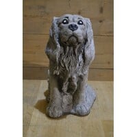 thumb-Betonnen beeld van een cocker spaniel hond voor tuin of interieur-2