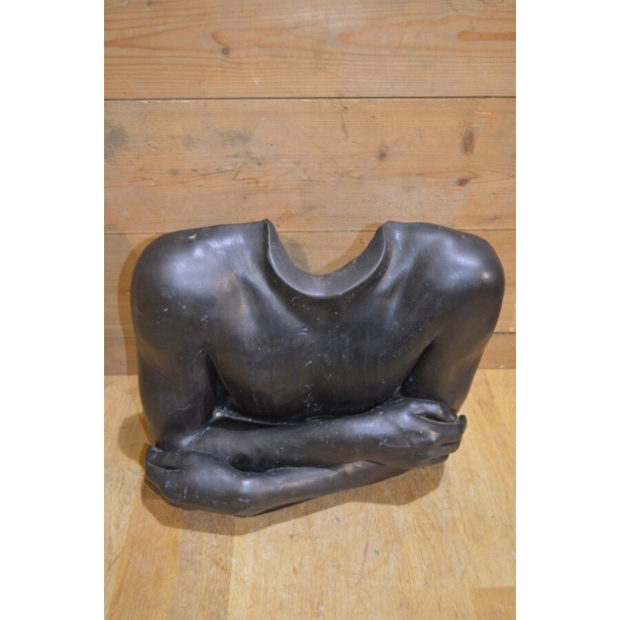 Betonnen mannelijke buste torso beeld modern sculptuur-2