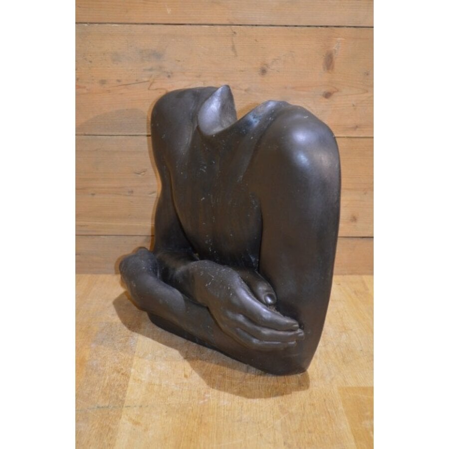 Betonnen mannelijke buste torso beeld modern sculptuur-3